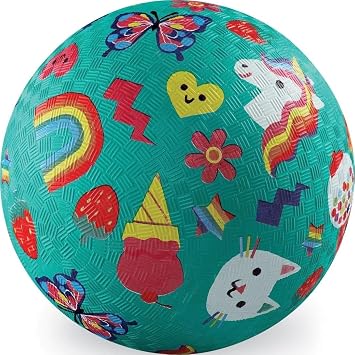 Crocodile Creek Playground Ball - Durable Rubber Ball for Kids Ages 3 and Up - Bouncy Inflatable Ball for Kickball, Indoor Games, and Outdoor Sports - PVC-Free