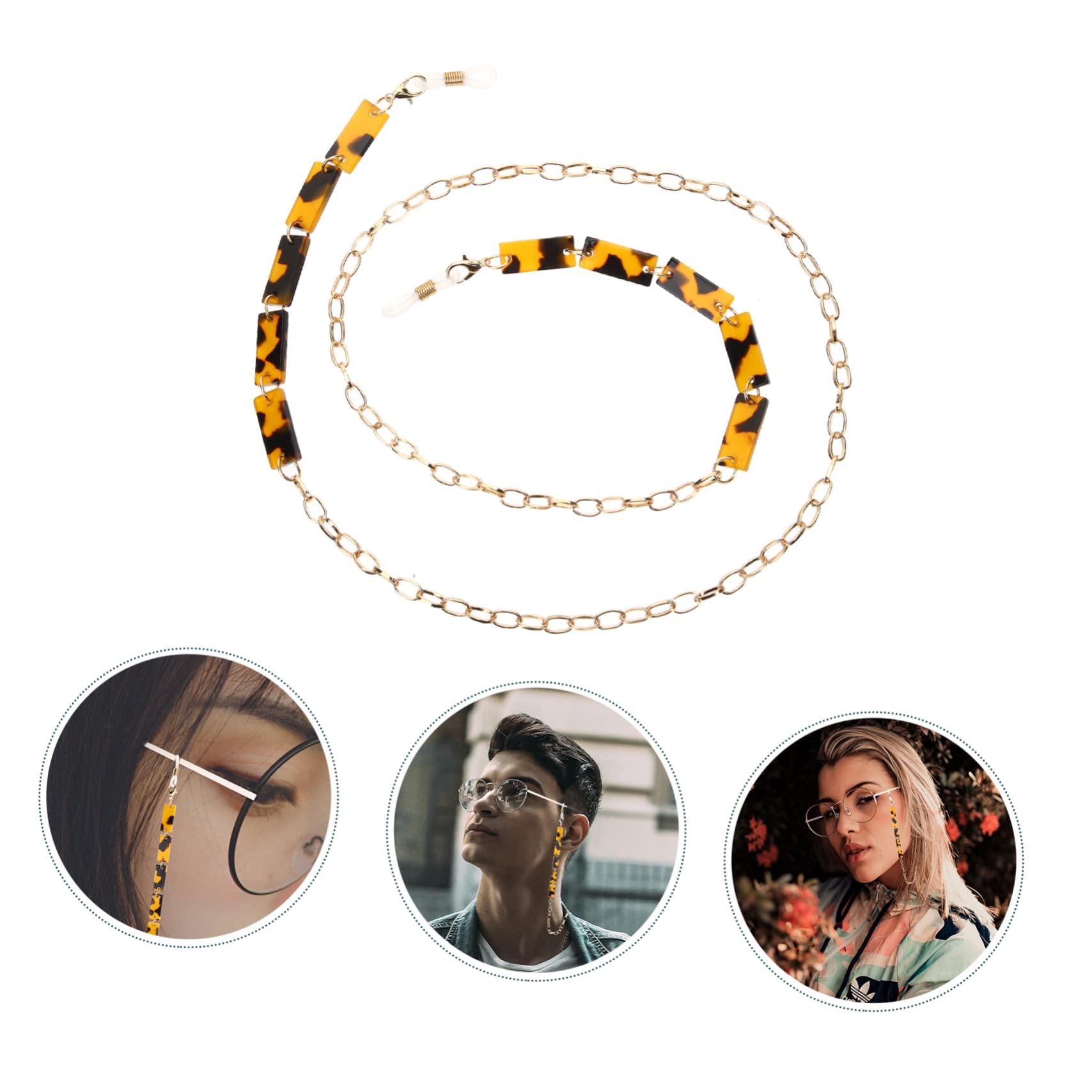 SHERCHPRY 5 Piezas cadena de gafas cordón de cara cordón de gafas diario Gafas de sol gafas sol gafas para niños monturas de gafas collar de anteojos correa antideslizante para gafas Cobre