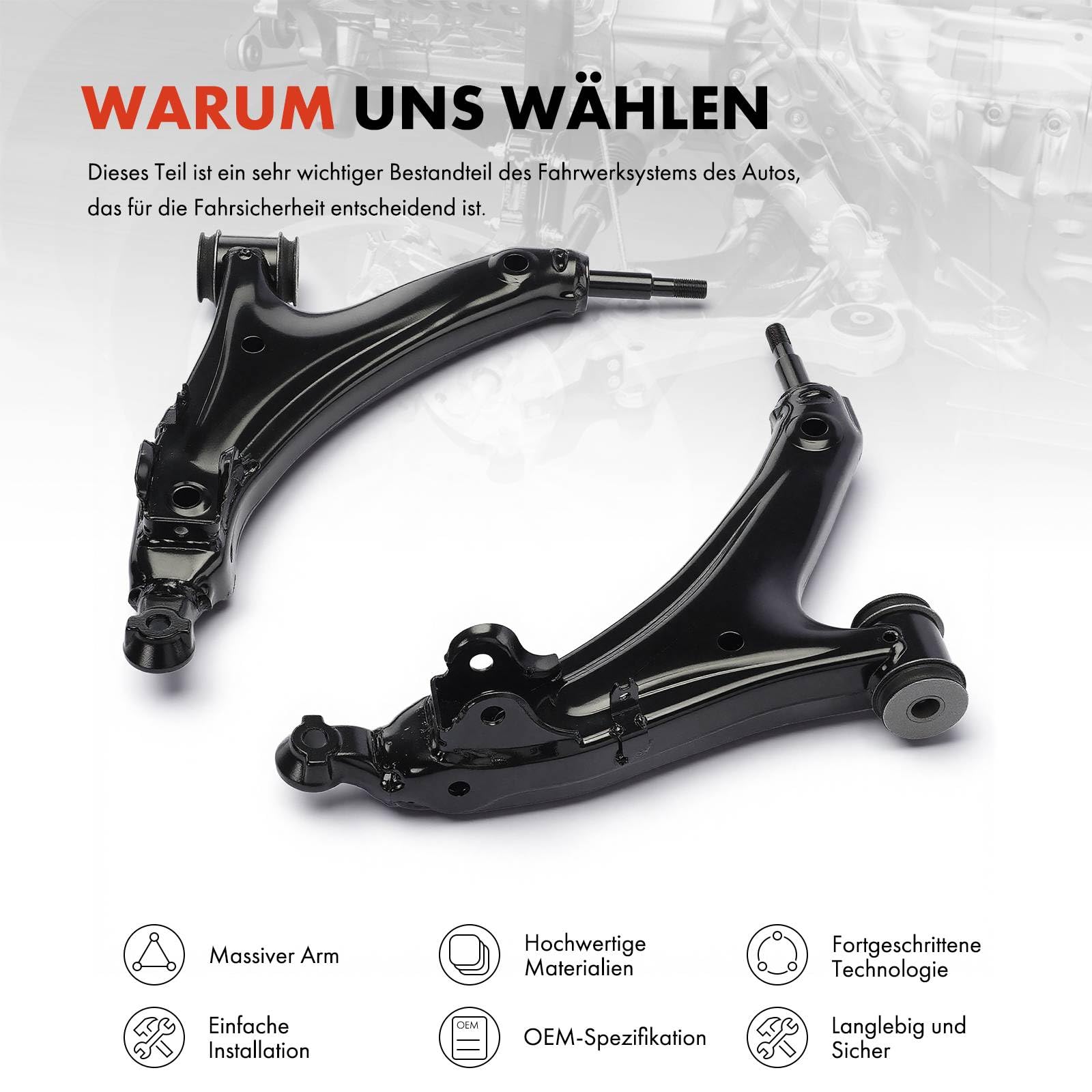 Frankberg 2 x wahacz osi przedni lewy prawy, kompatybilny z LS F3 430 2000-2006 Replace # 4864050050,4862050050