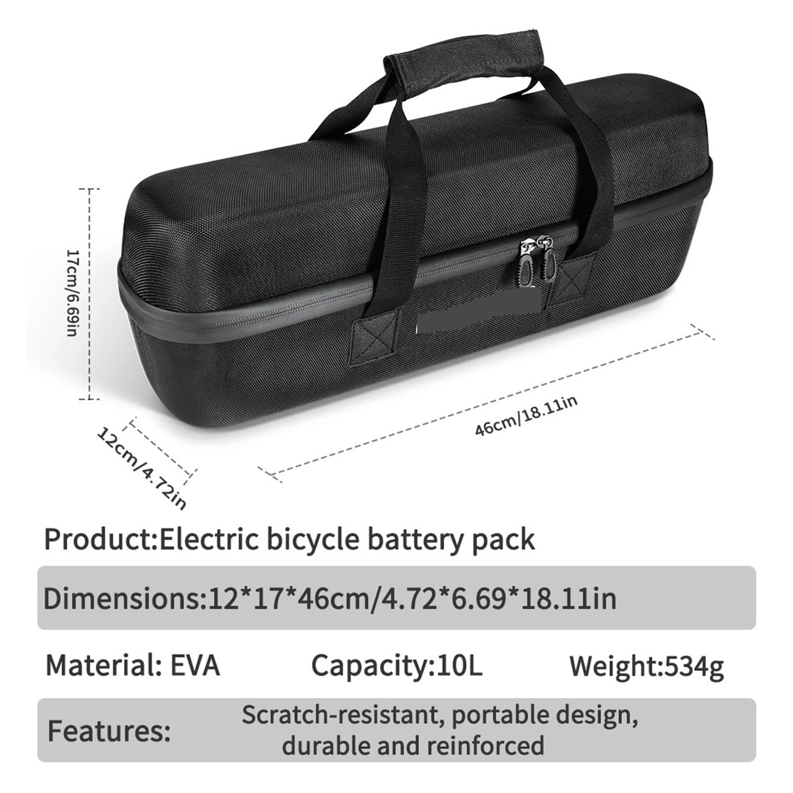 Borsa portaoggetti for batteria da mountain bike da 10 litri Borsa da ciclismo for bicicletta impermeabile 1 pezzo