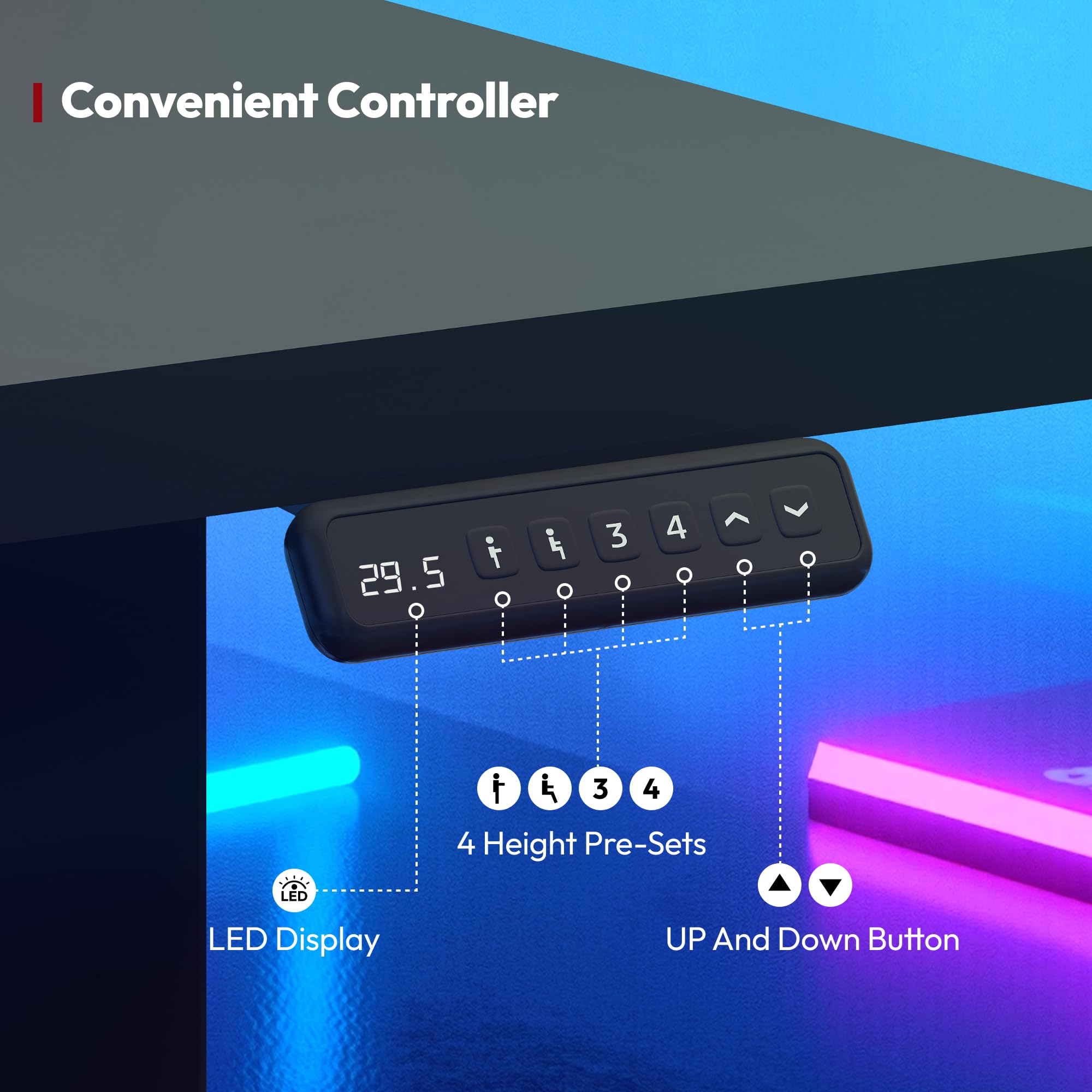 SANODESK L Shaped Standing Desk Adjustable Height Electric Corner Standing Desk 71 x 63 inch Sit Stand Computer — view 5