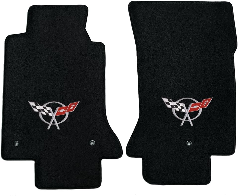 Lloyd Mats 600016 Fits Corvette 1997-2004 2 Piece Black Ultimat C5 Logo Mat