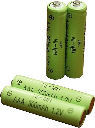 ASC Pilas recargables AAA Ni-MH para luces solares (paquete de 12) (AAA 300mAh)