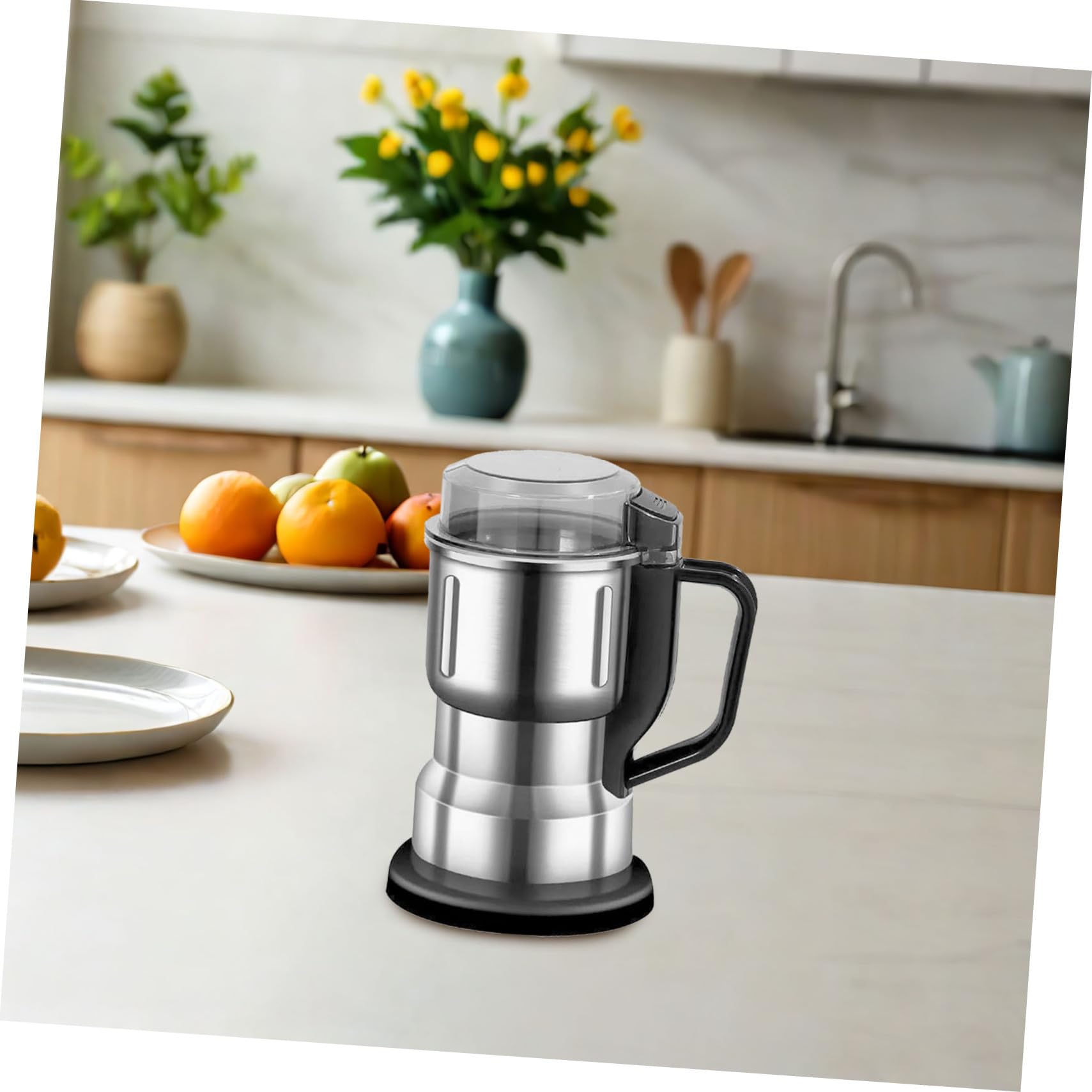 SOLUSTRE Molinillo de Café Eléctrico Pequeño para Granos, Cuchillas de Acero Inoxidable, Fácil Limpieza, Hogar y Cafetería, Molinillo Portátil para Uso Doméstico