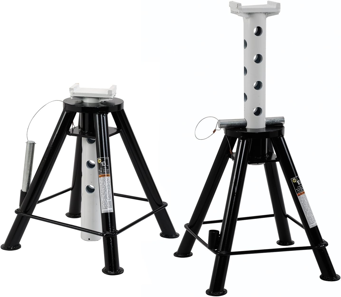 Amazon.com: Omega 32105B Black Heavy Duty Jack Stand - 10 Ton Capacity ...