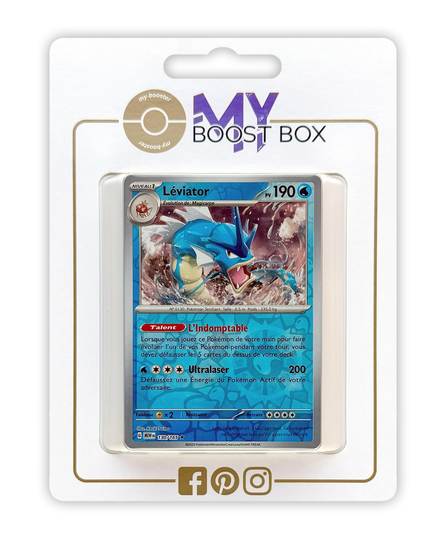 Léviator (Gyarados) 130/165 Holo or Reverse (Random) - my-booster X Écarlate et Violet 3.5-151 Box of 10 Pokemon French Cards