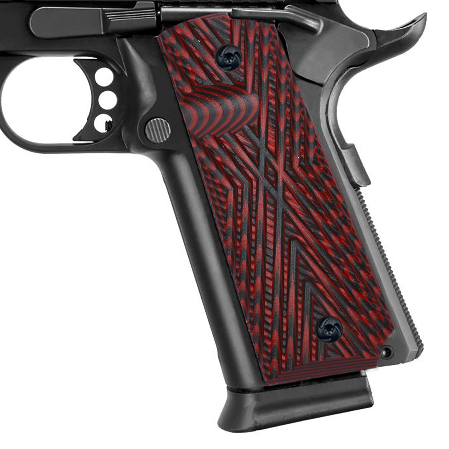 Guuun 1911 Grips, Aggressive OPS Texture, Fullsize M1911 Tactics Grip, Compatible Colt Kimber Taurus