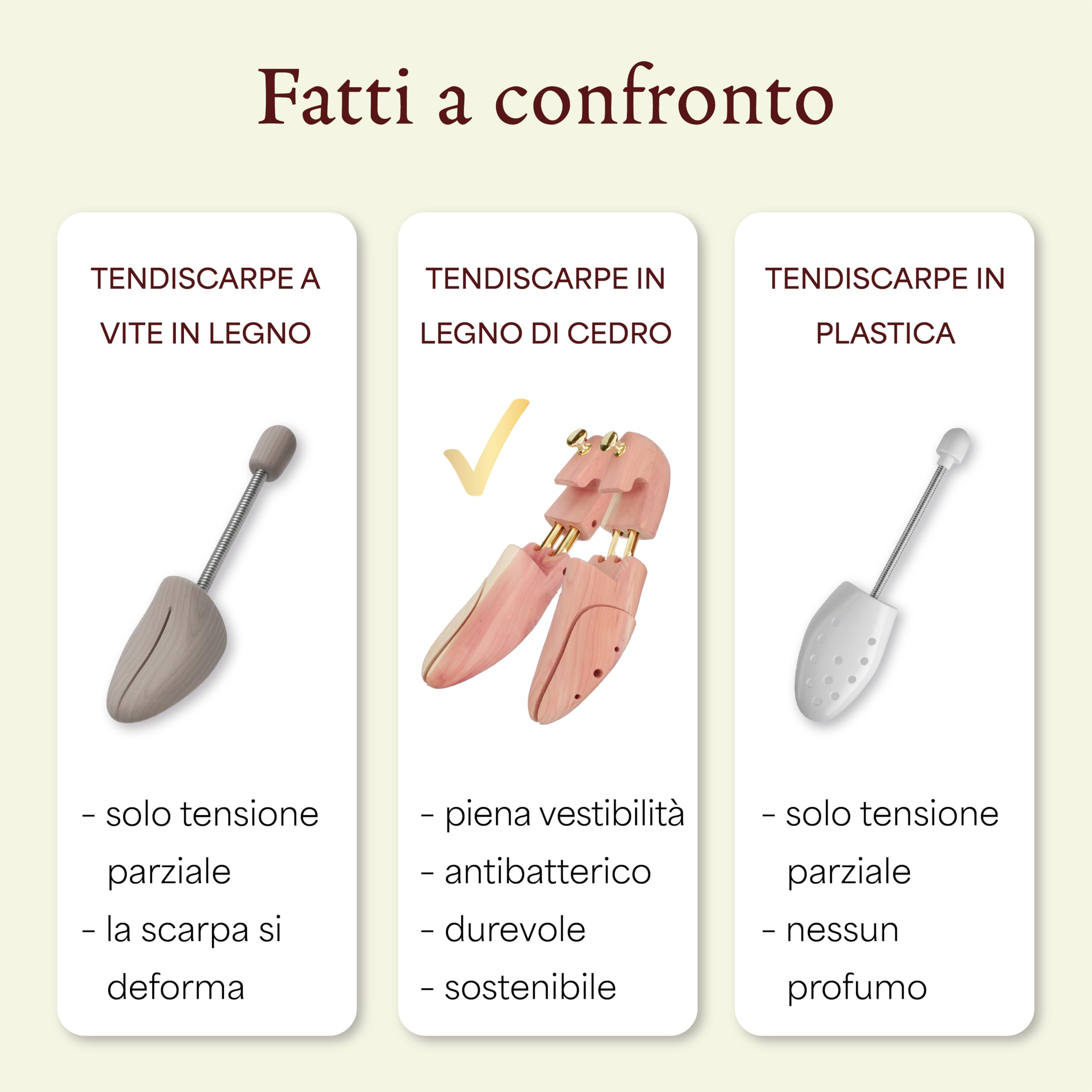 Langer & Messmer Tendiscarpe in legno di cedro per uomo e donna, calzante in legno di cedro incluso, misure 34-50, l'originale 1, 2 o 5 paia
