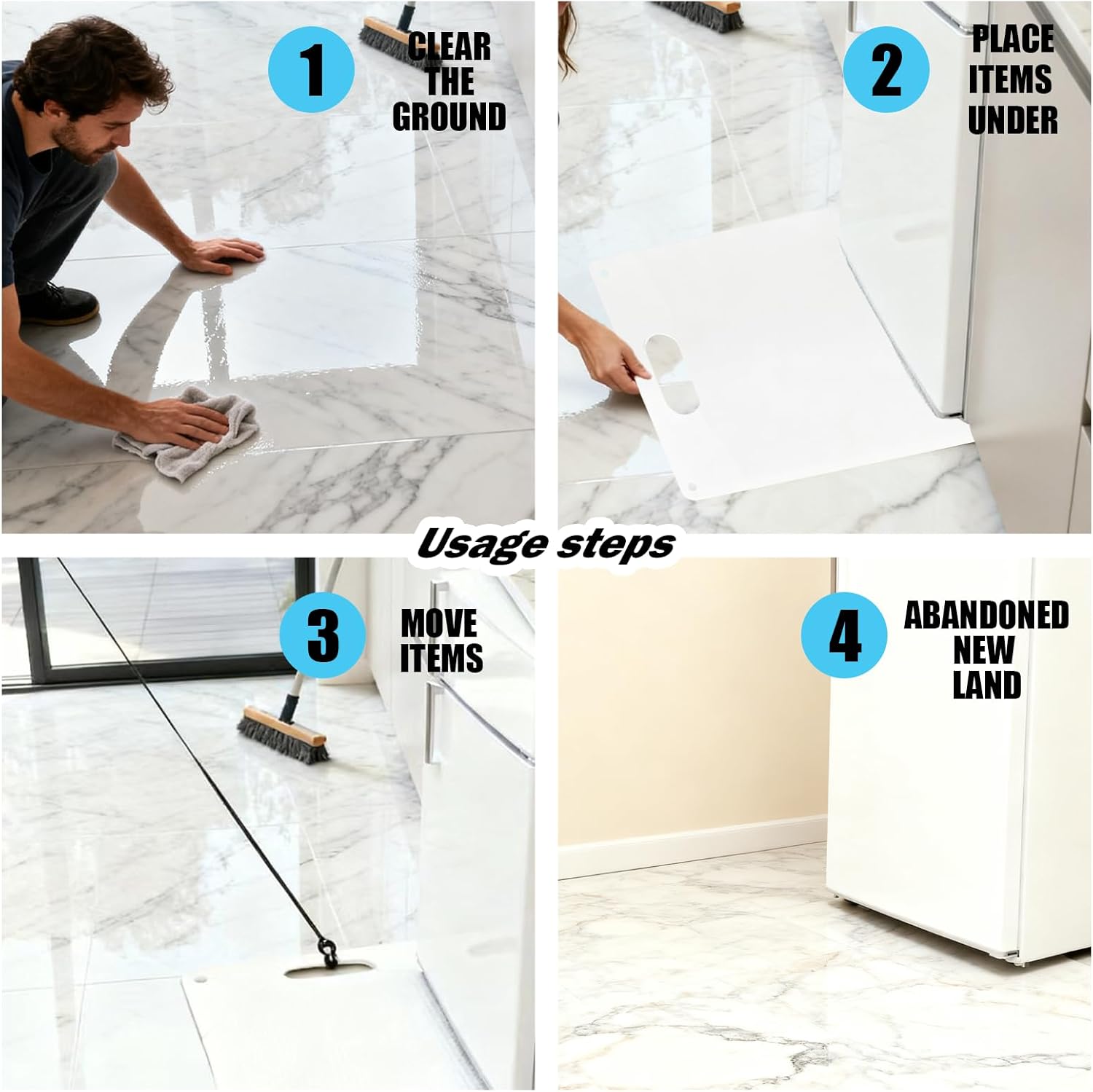 Appliance Moving Tools/Appliance Moving Good Helper, Appliance Slider/Appliance Moving Pad, Easy Glide, Protect Your Floor, Premium Plastic Appliance Pad