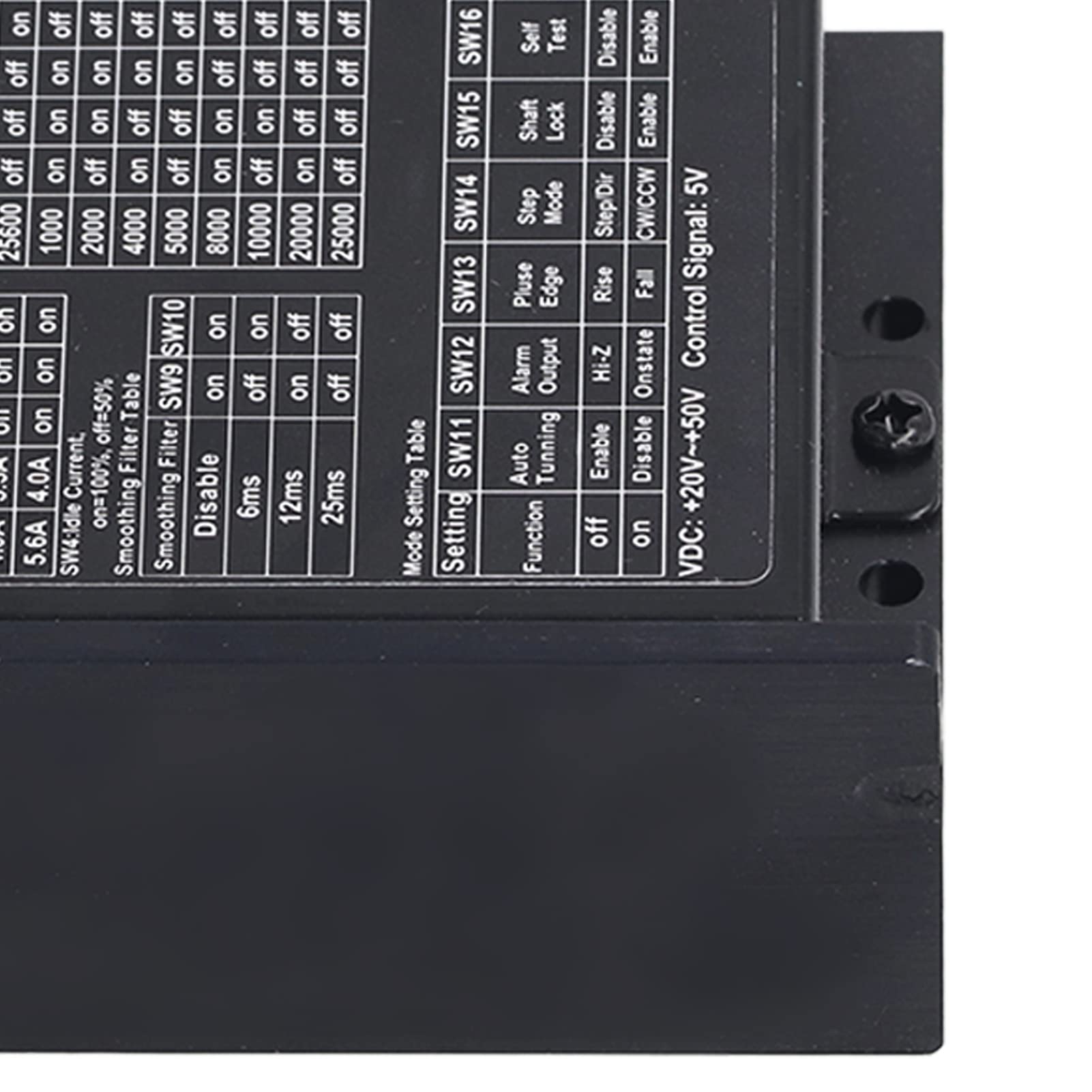 Fafeicy Controlador de Motor Paso a Paso Digital CNC Microstep 20 a 50VDC