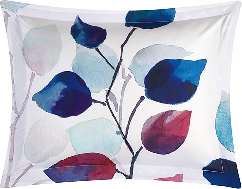 Miniatura 4 de Chic Home Anais - Juego de edredón reversible de 5 piezas, diseño contemporáneo de acuarela floral, fundas de almohada decorativas, tamaño Queen,