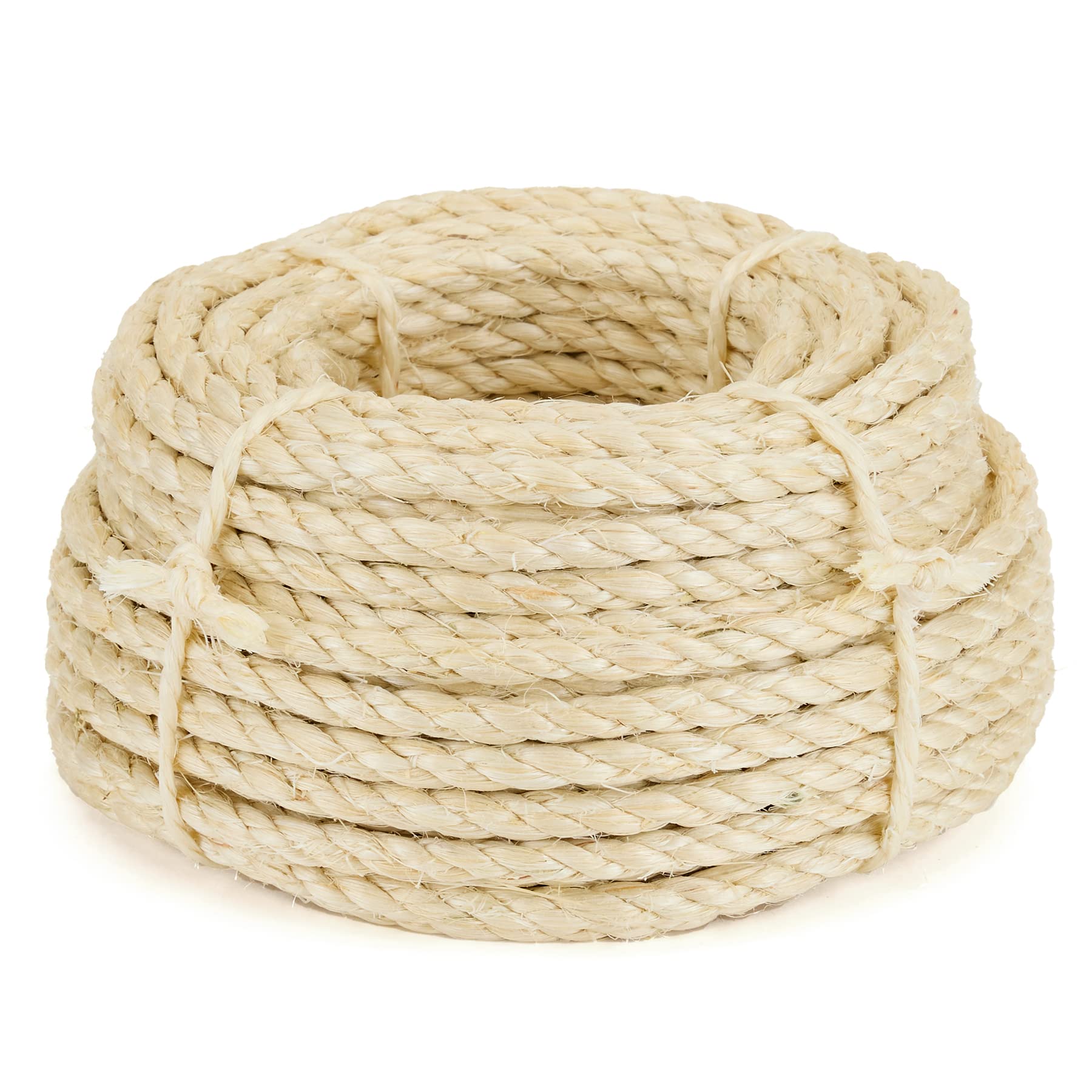 La Cordeline Corda Sisal naturale, 10 mm x 20 m, per albero dei gatti, riparazione e sostituzione di artiglio, decorazione, fai da te