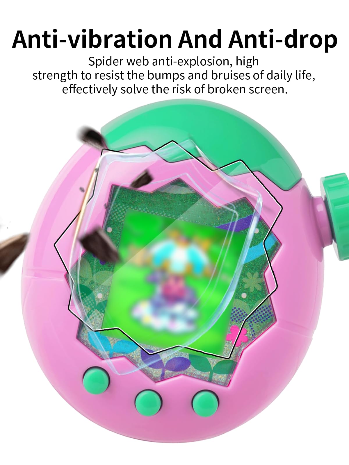 toergy Tpu Screen Protector for Tamagotchi Paradise with High Aluminum fox Edge, Durable Film, Thin, Lightweight - Image 4