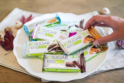 Vista 40 de Snack Keto Bar sin azúcar, bajo en carbohidratos, sin azúcar, con macros aptos para dieta cetogénica