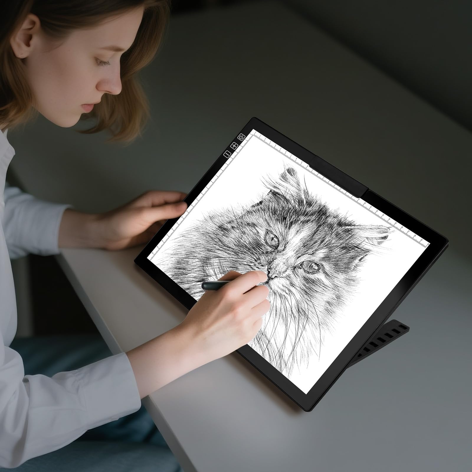 Wiederaufladbare A4-Diamantkunst-Lichttafel mit Ständer, Tracing-Lichtbox