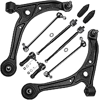 Vista 971 de Detroit Axle - Kit de suspensión frontal de 10 piezas para Dodge Avenger 2008-2014, Chrysler Sebring 2007-2010, 2 brazos de control inferiores, 2