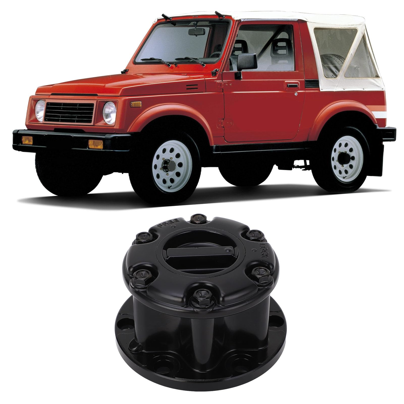 Mozzi con Bloccaggio Manuale delle Ruote in Lega, Kit di Ricambio per SJ410 SJ413 Samurai Jimny 43810 60A00, Gruppo Blocco Ruota, Blocco Cuscinetto Ruota, per Vitara, Grand