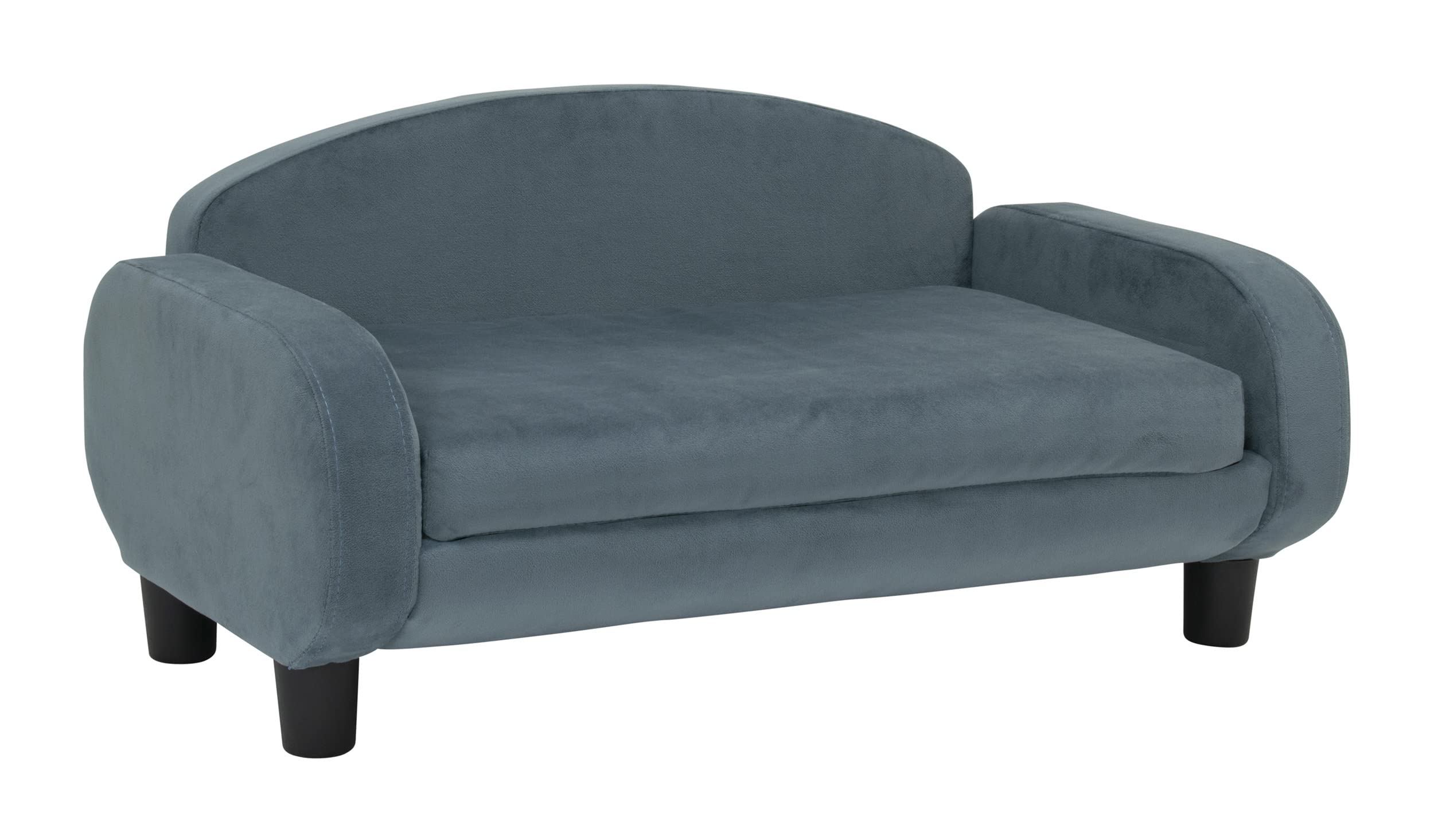 Paws & Purrs Modernes Haustier-Sofa, 80 cm breit, 49,5 cm tief, Liegebett mit tiefer Rückenlehne, Abnehmbarer Matratzenbezug