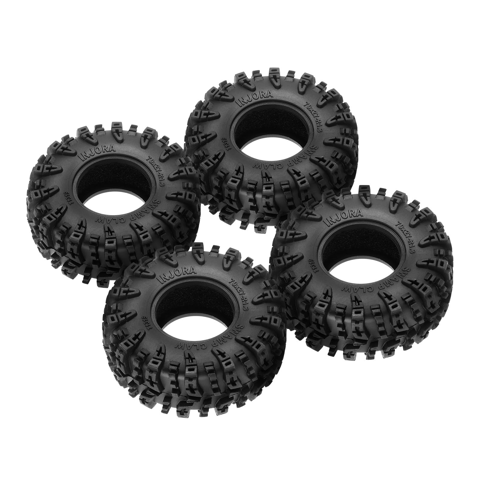 INJORA Opony terenowe 1,3" – S5 Swamp Claw opony terenowe, 70 x 27 mm, do TRX4M SCX24 1/18 1/24 RC Crawler Auto