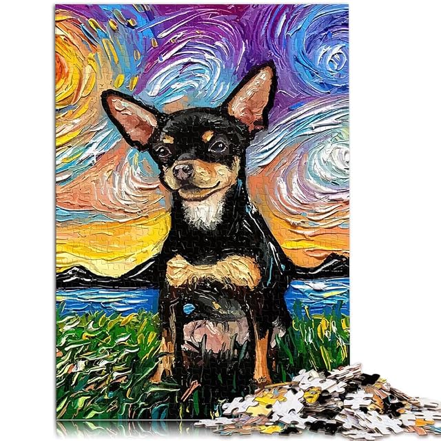 Foto 2 de 6 de Rompecabezas para Adolescentes 1000 Piezas Perro Noche Estrellada Van Gogh Regalos de Juegos desafiantes Buen…