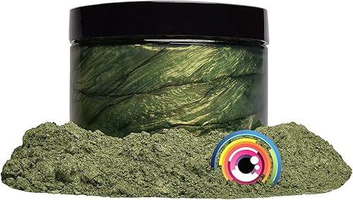 Miniatura 4 de Eye Candy Pigments - Polvo de mica verde de alta calidad, verde matcha (0.88 oz), para epoxi, resina, jabón, pintura, carpintería, vertido acrílico,