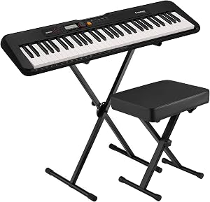 Casio CT-S200 61-Key Premium Keyboard Kit with Stand, Deluxe Bench, & Power Supply - Black