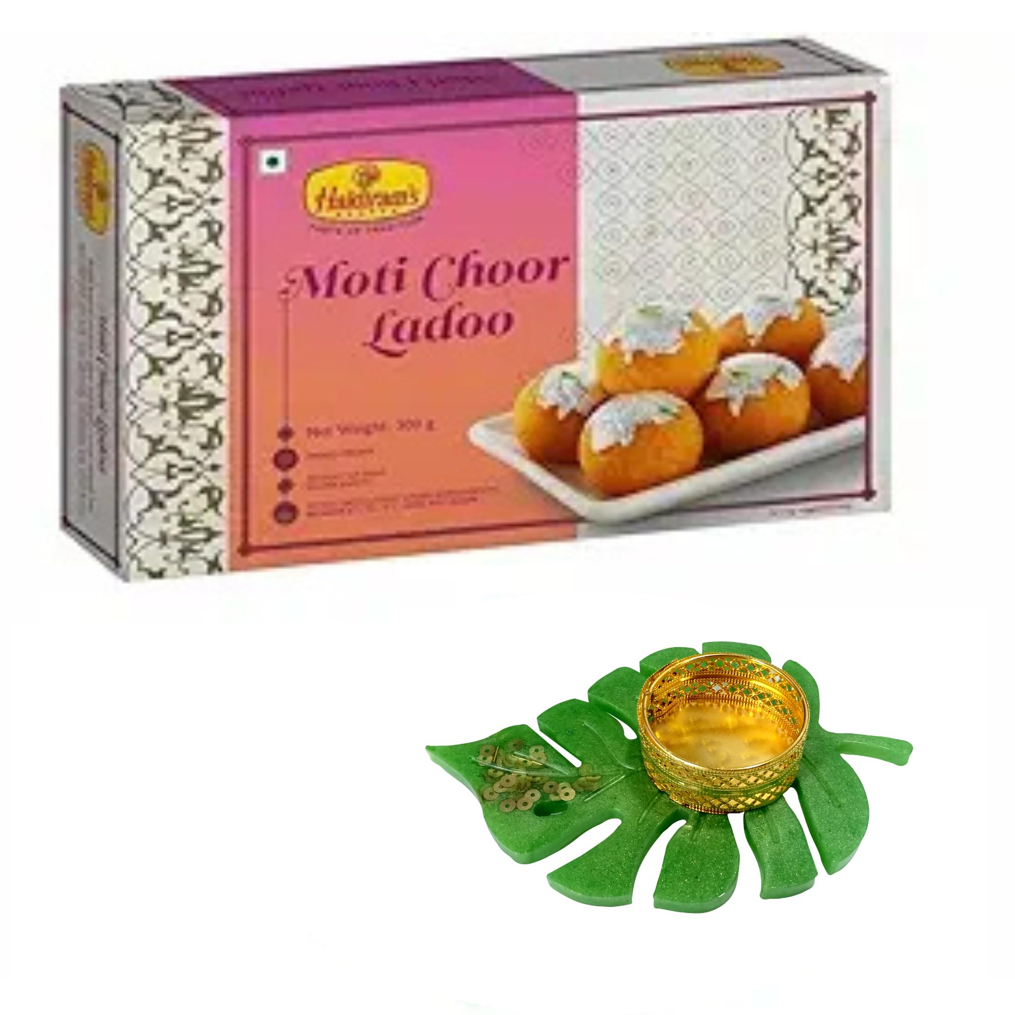 Haldirams Nagpur Motichoor Ladoo 500g (with Leaf Medium Diya + Free Diwali Greeting) (B0CM1YNZBN) Amazon Price History, Amazon Price Tracker