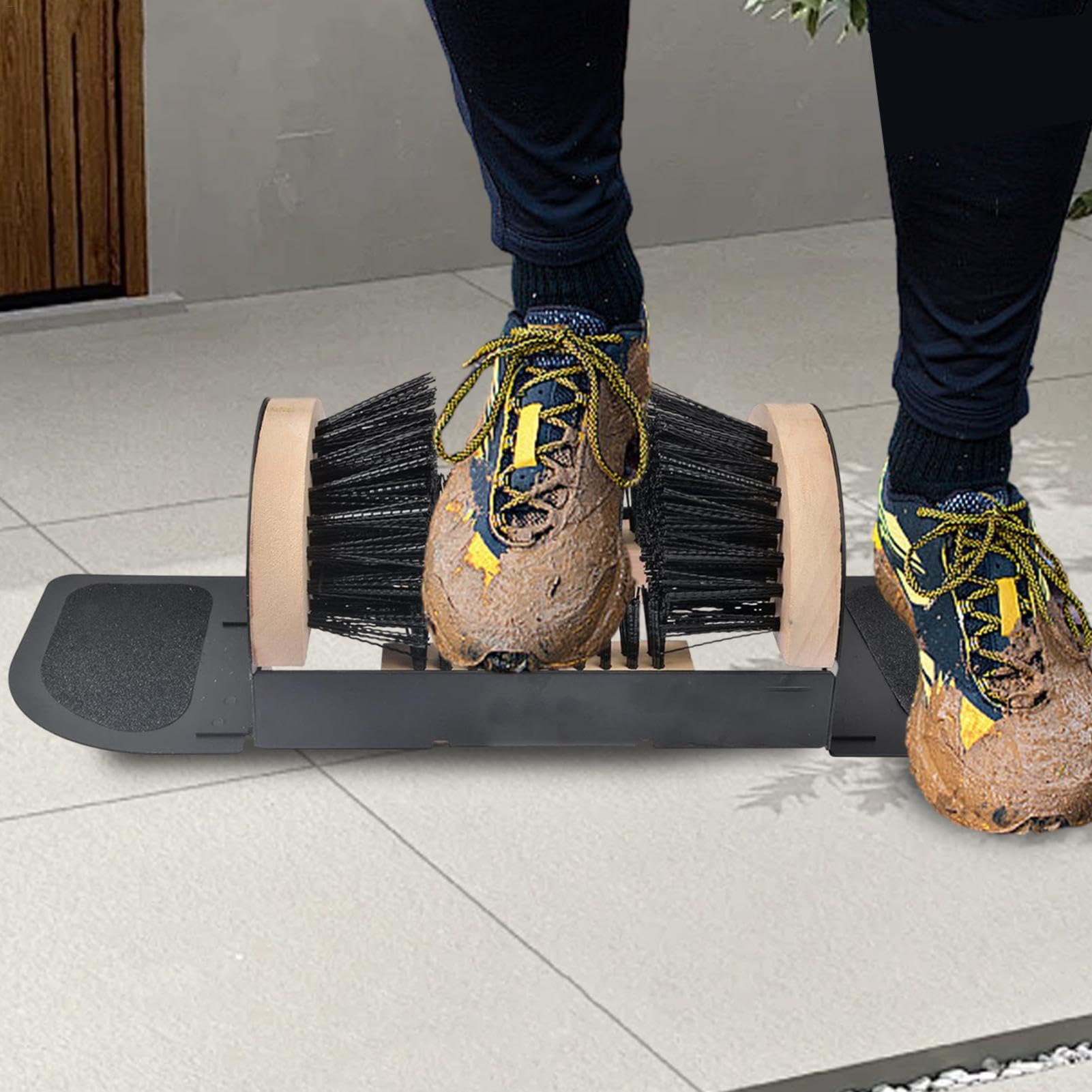 Szczotka do butów na ganek Szczotka skrobak do błota i brudu | Skrobak Do Czyszczenia Błota Szczotka Usuwająca Brud, Śnieg, Błoto Z Obuwia Na Zewnątrz Na Werandę, Wejście, Kemping,