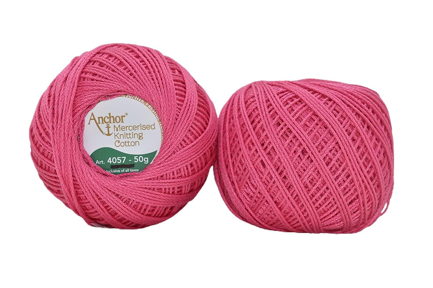 HUNNY- BUNCH® Premium Anchor Mercerised Knitting Crochet Cotton Thread Yarn Balls for Knitting, Weaving, Embroidery, DIY and Craft Making (Art. 4057) 50G - Pack of 1 (54)