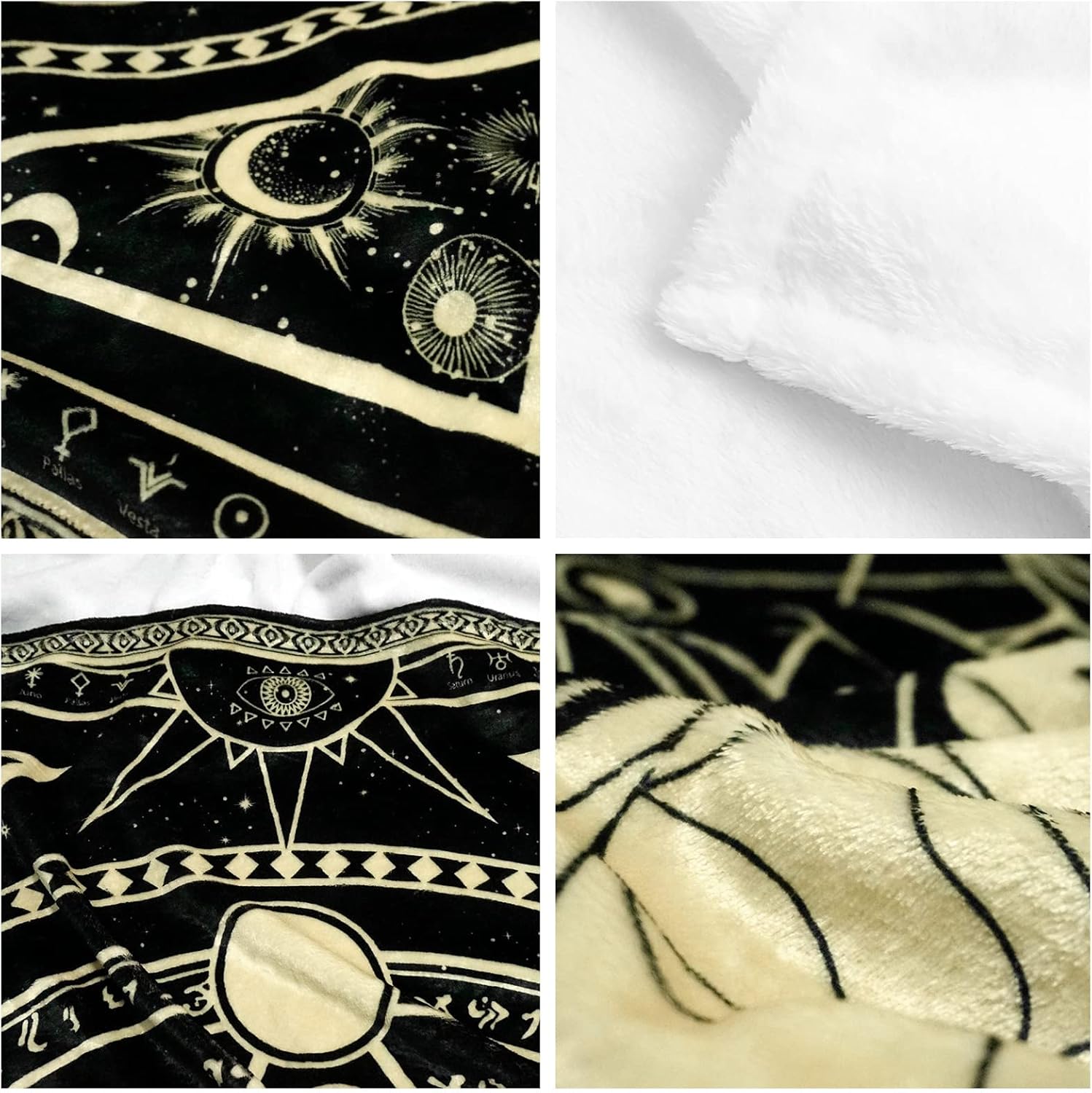 Pisces Zodiac Blanket, Pisces Zodiac Gifts for Women Moon Constellation Throw Blanket Astrology Decor Witchy Birthday Gifts Gothic Soft Microfiber Blanket 60"X50"