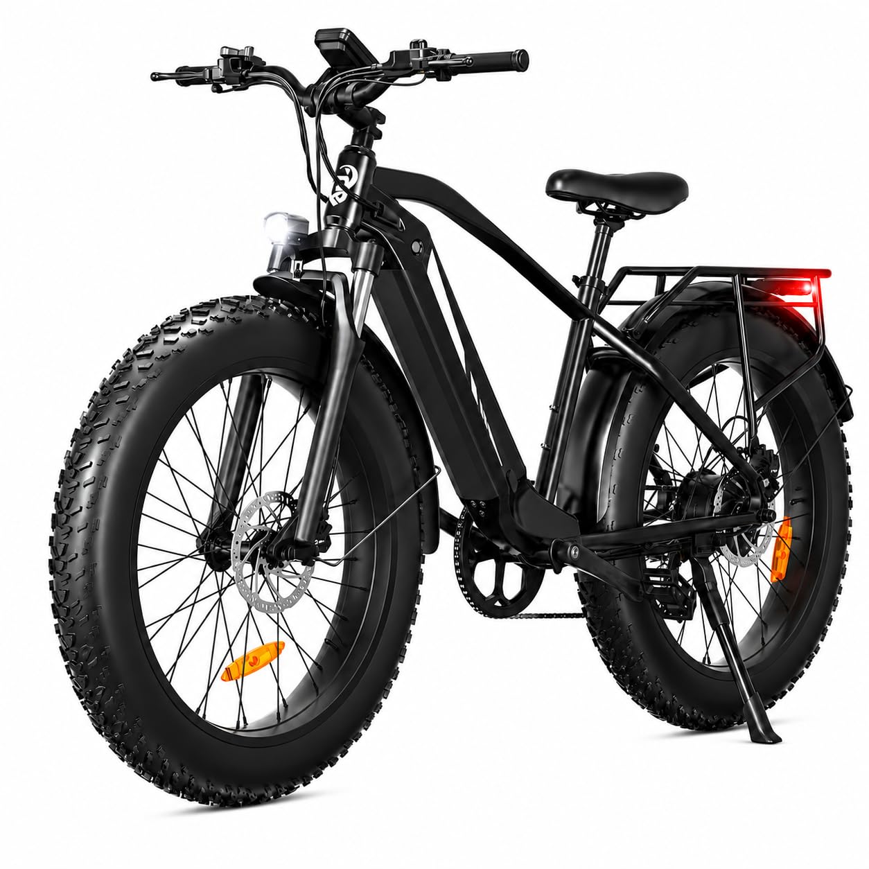 Bodywel D6 Bicicleta Eléctrica, 26x4.0 Fat Bike Bici Electrica Adultos Montaña, Batería de 48V 15Ah, Motor 250W, 7 Velocidades, Horquilla de Suspensión, Frenos de Disco Hidráulicos