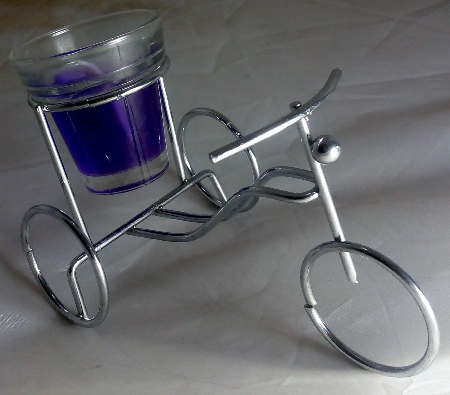 Candle with Cycle Stand Decoration Set Blue Hand Poured Decorative Candles Amazon.in