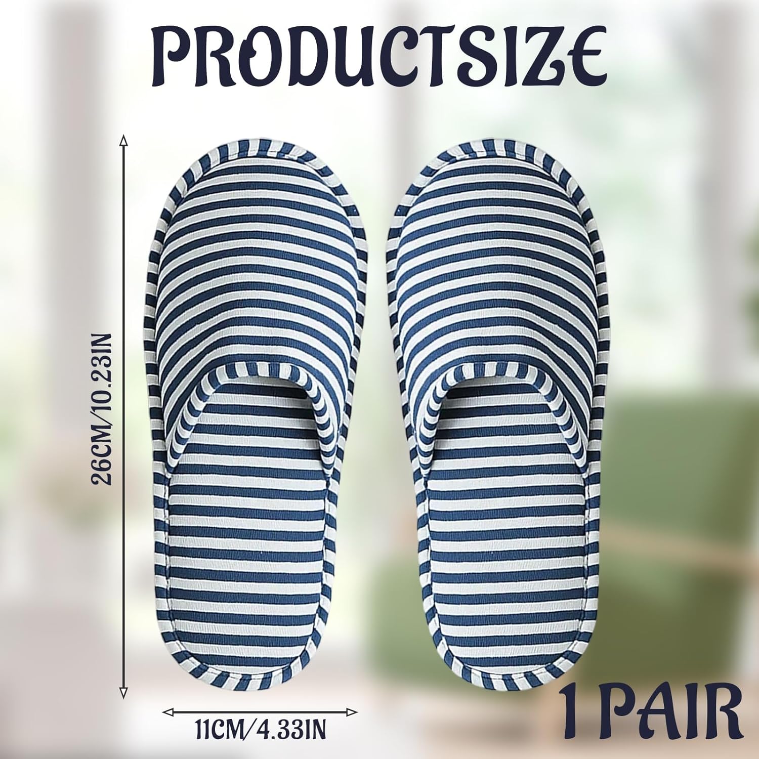 Foldable Travel slippers, Soft Foldable slippers for Women, Lightweight Travel Slippers foldable, Blue 5-10 Size - Image 4