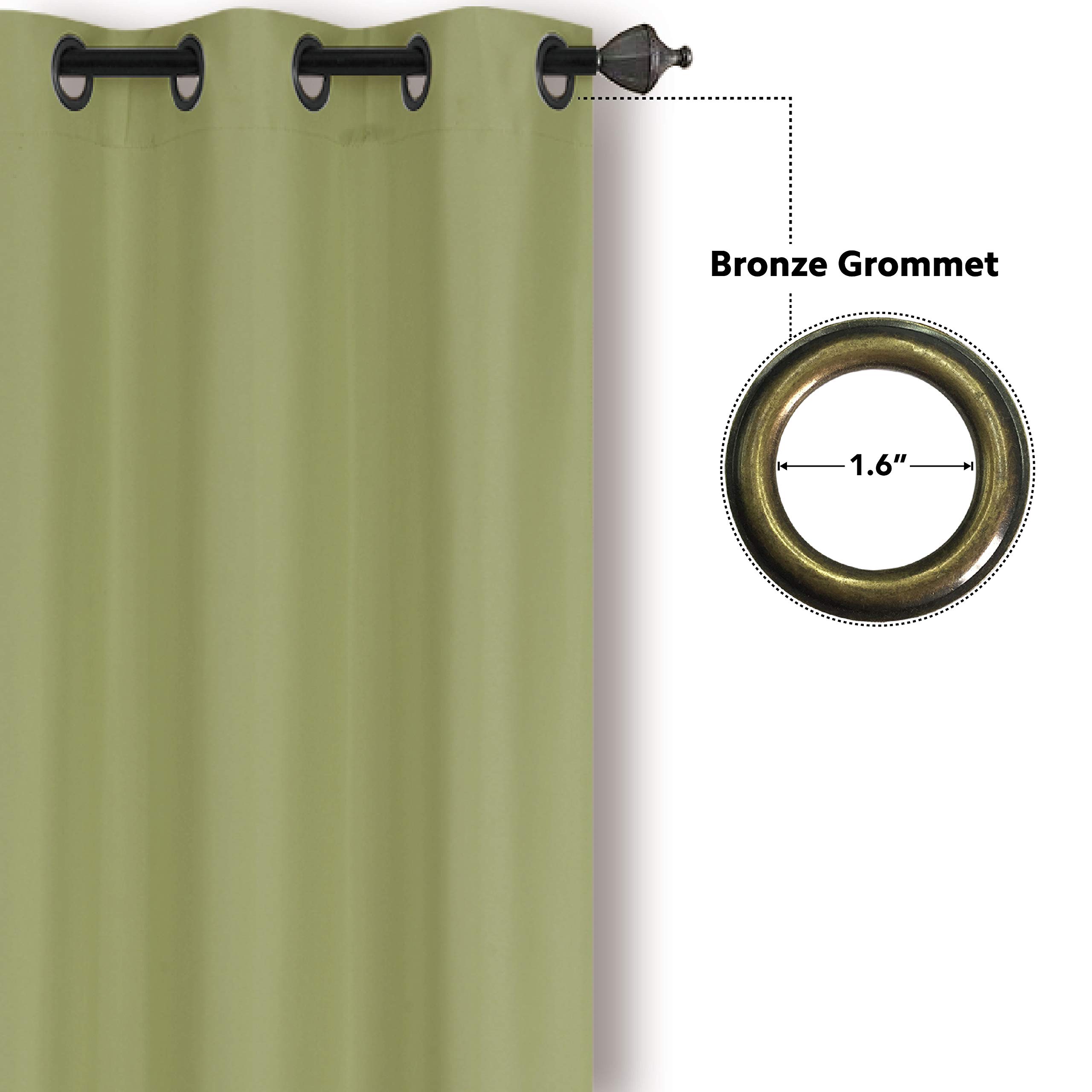 Home Collection 2 Panels 100% Blackout Curtain Set Solid Color with Rod Poc Home Collection 2 Panels 100% Blackout Curtain Set Solid Color with Rod Poc
