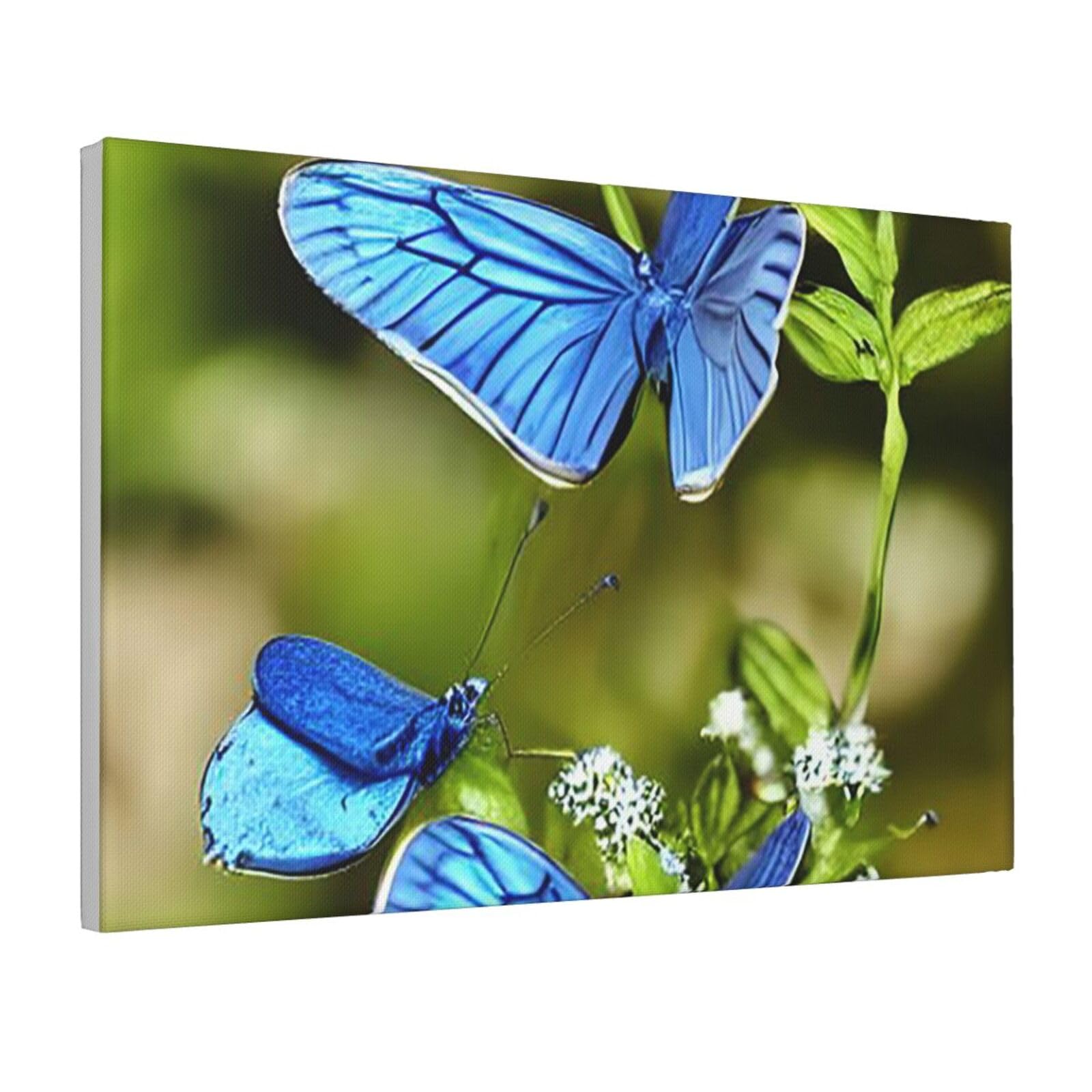 Framed Wall Art for Living Room Art Work, Butterflies and Blooms Picture Prints Modern Office Wall Paintings Poster Aesthetic Wall Decorations for Home Decor Ready To Hang 16"x24"