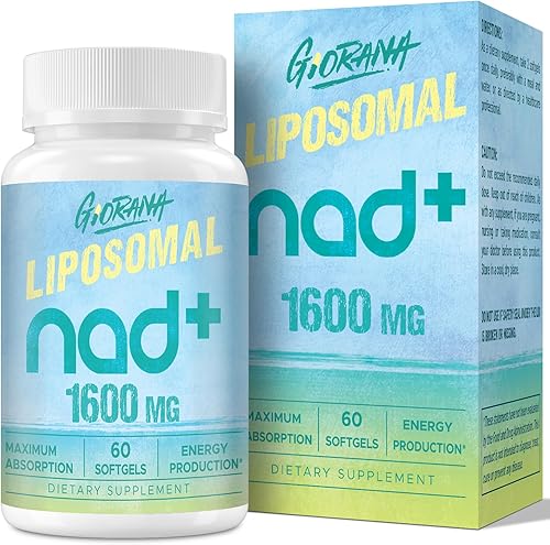 Suplemento liposomal de NAD+ de 1600 mg, suplemento potenciador de NAD+, similar a la ribósido de nicotinamida, absorción superior, vitamina B3 para