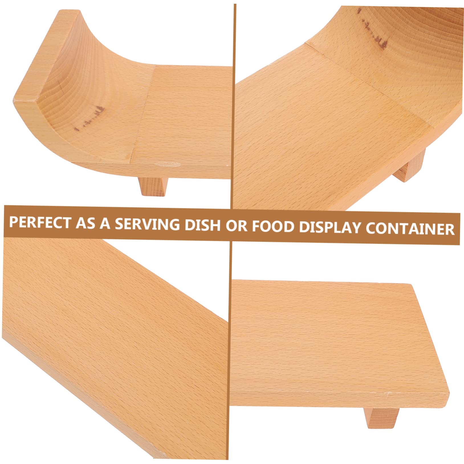 COLLBATH 1pc Sushi Plate Sushi Boat Serving Tray Food Plate Japanese Sushi Tray Decorative Sushi Dish Sushi Serving Plates Sashimi Serving Plate Sushi Serving Tray Snack Tray Khaki