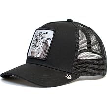 Goorin Bros. The Farm Trucker Cap with Adjustable Snapback Closure and Mesh Black The White Tiger One Size