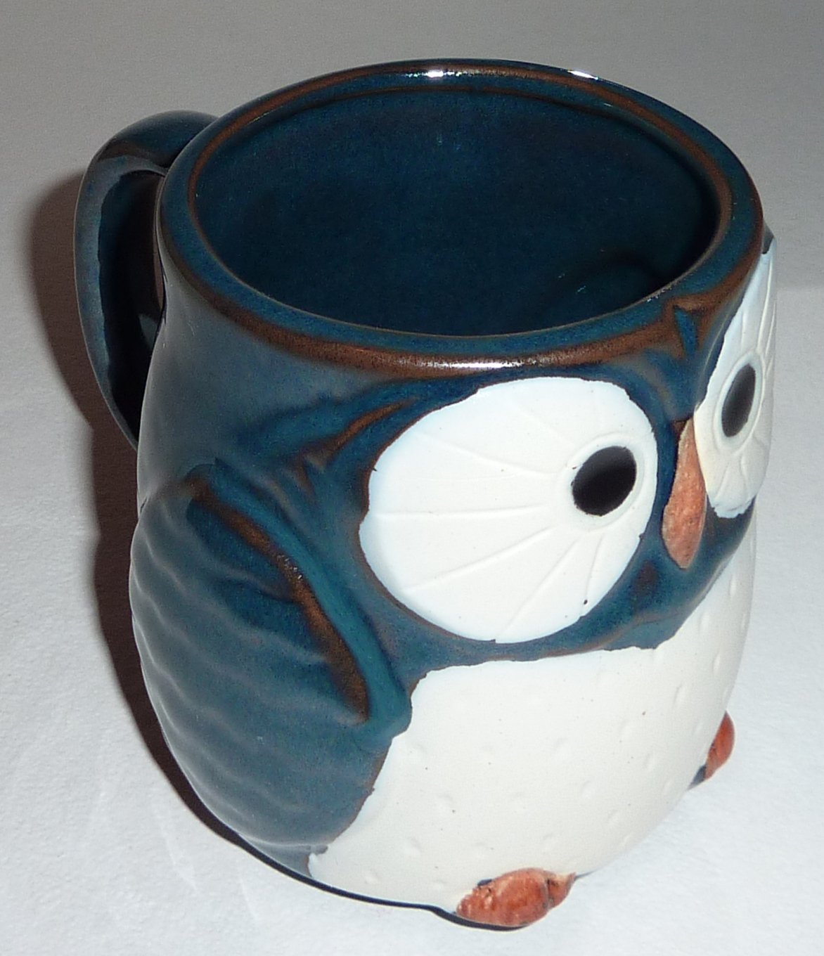Midnight Blue OWL Smooth Ceramic Mug by Globally Cute