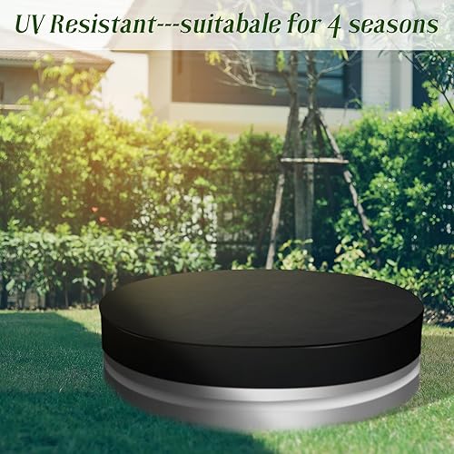 Miniatura 7 de Tatuo Cubierta redonda de acero de 8 pies para tanque de agua, redonda, resistente al agua, tanque de agua, baño de hielo para bañera fría al aire