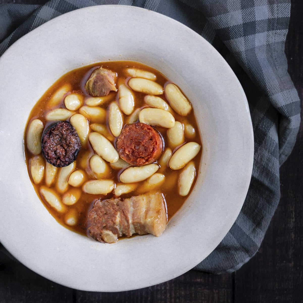 ARAMBURU Pack para Fabada Asturiana, Alubia Blanca y Compango, 5 Raciones, 1060 gr., Sin Gluten, Sin Lactosa