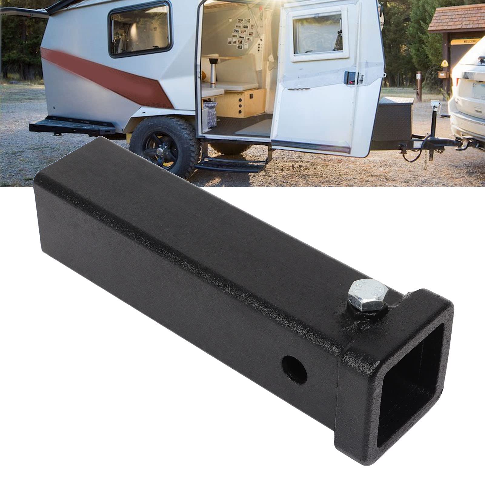Receptores Tubo Receptor de Enganche de Remolque de 2 Pulgadas Montaje de Barra de Remolque de 10 Pulgadas de Largo Piezas de RV para Camión Caravana Accesorio