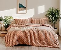 Vista 43 de SLEEPBELLA Juego de edredón de muselina de doble capa lavada de 100 % algodón, tamaño Queen, bohemio azul y amarillo, esponjoso, grueso, a cuadros