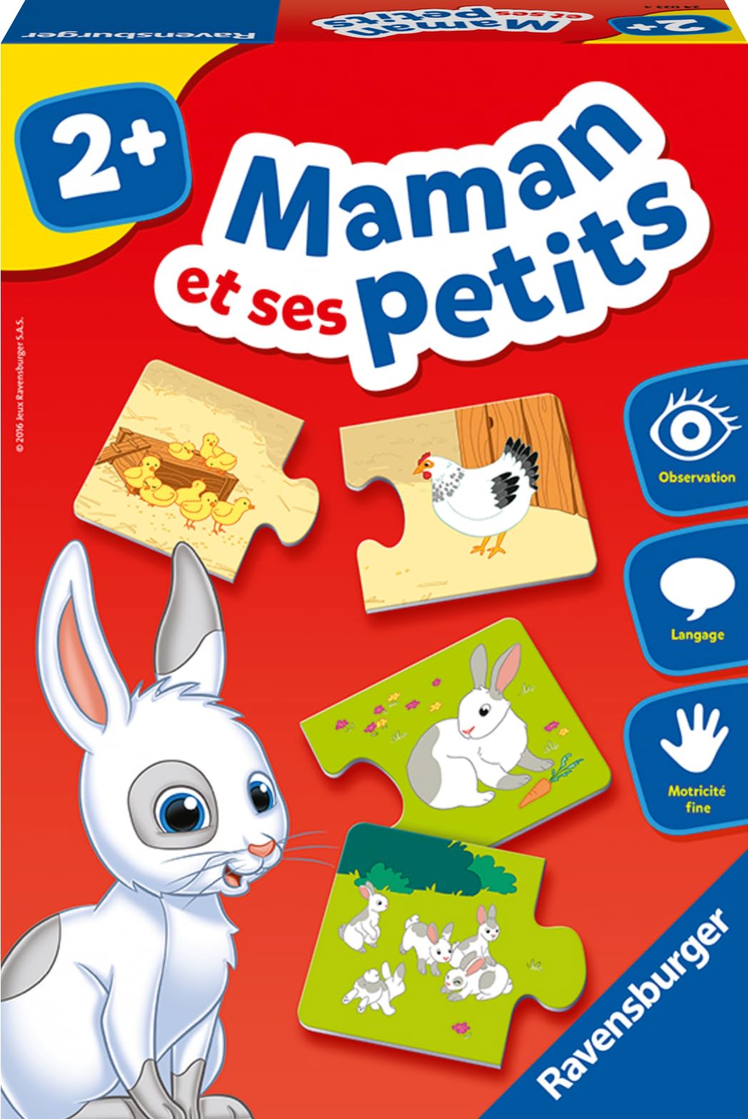 Ravensburger Maman et Ses Petits – Jeu d’Association Animaux dès 2 Ans – Puzzle éducatif Auto-correctif – Développe Le langage et l’Observation - 2