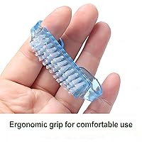 Vista 8 de Paquete de 12 cepillos de uñas con agarre de mango (colores surtidos), cepillos de limpieza de uñas para limpiar dedos de pies y uñas, cepillos