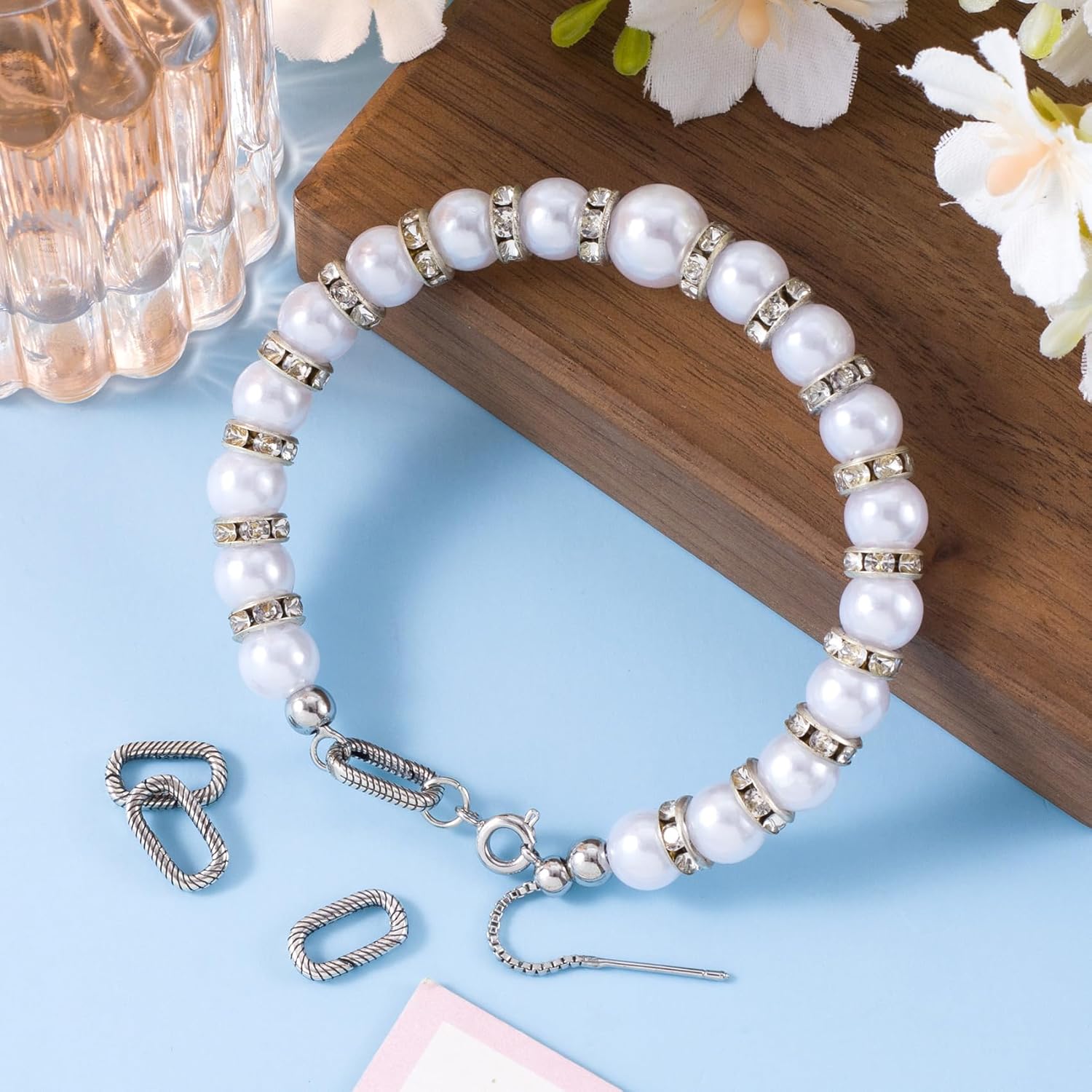 2pcs 925 Sterling Silver Jewelry Clasps, Hypoallergenic Necklace Enhancer Shortener, Spring Rings Clasp Connector Keychain Clip for Bracelet Anklet Jewelry Making- Black - Image 7