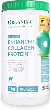 Organika Original Enhanced Collagen, 100% Pure, flavourless hydrolyzed Collagen peptides Powder, 1kg