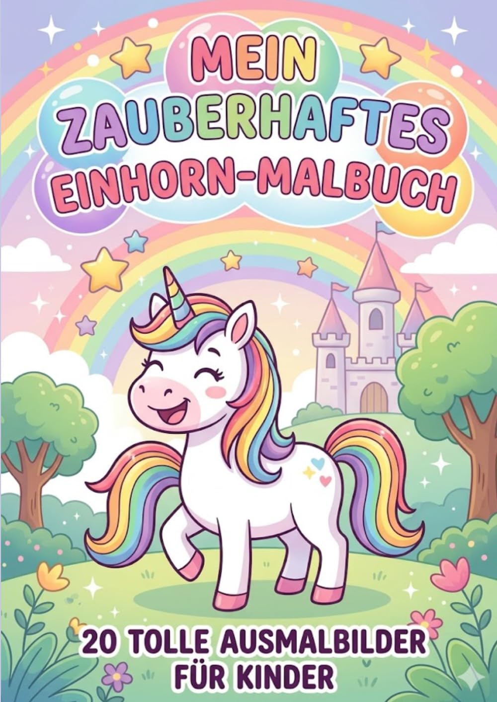 Mein Zauberhaftes Einhorn Malbuch: 20 tolle Ausmalbilder für Kinder