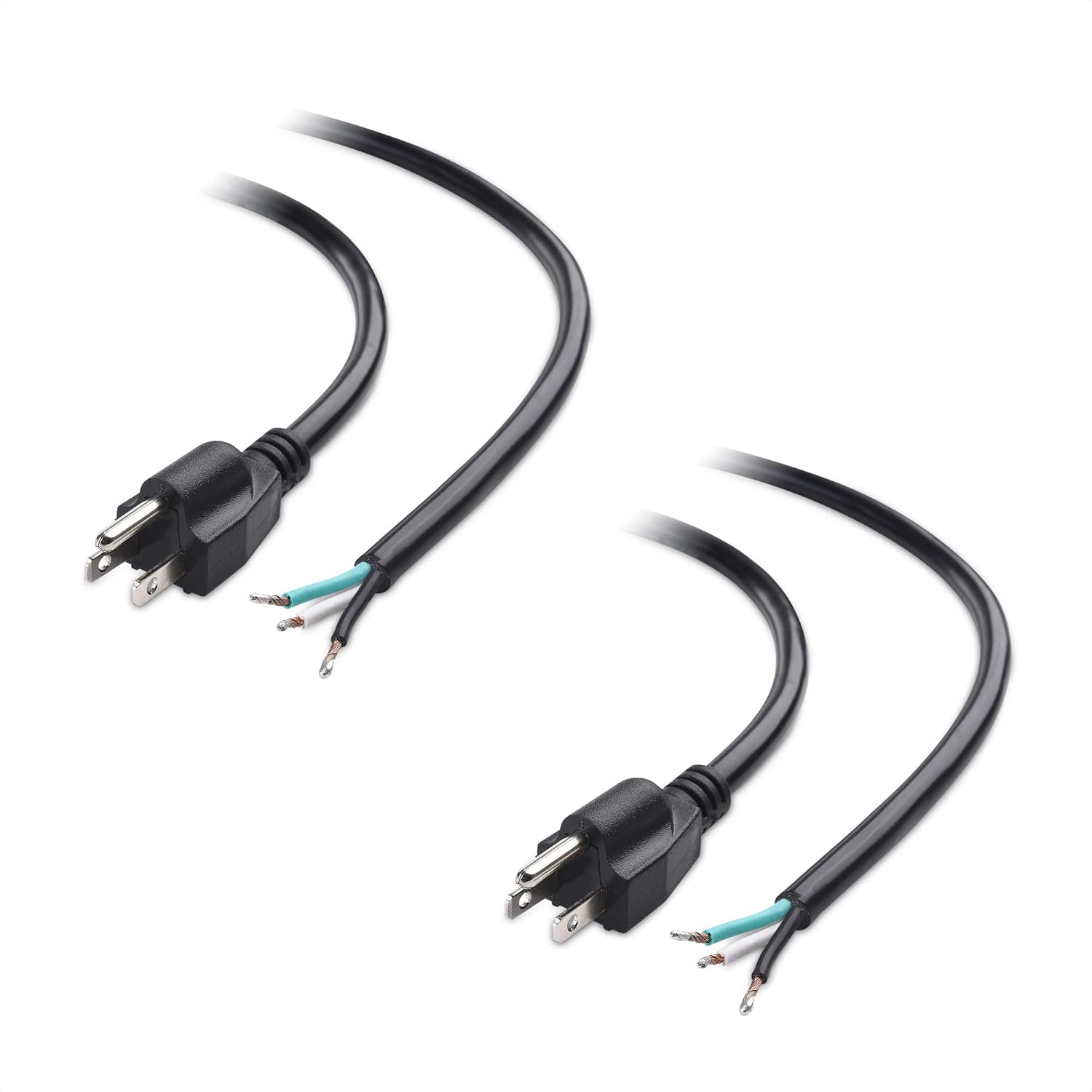 Cable Matters 2Pack 14AWG 3Prong Power Cord Replacement
