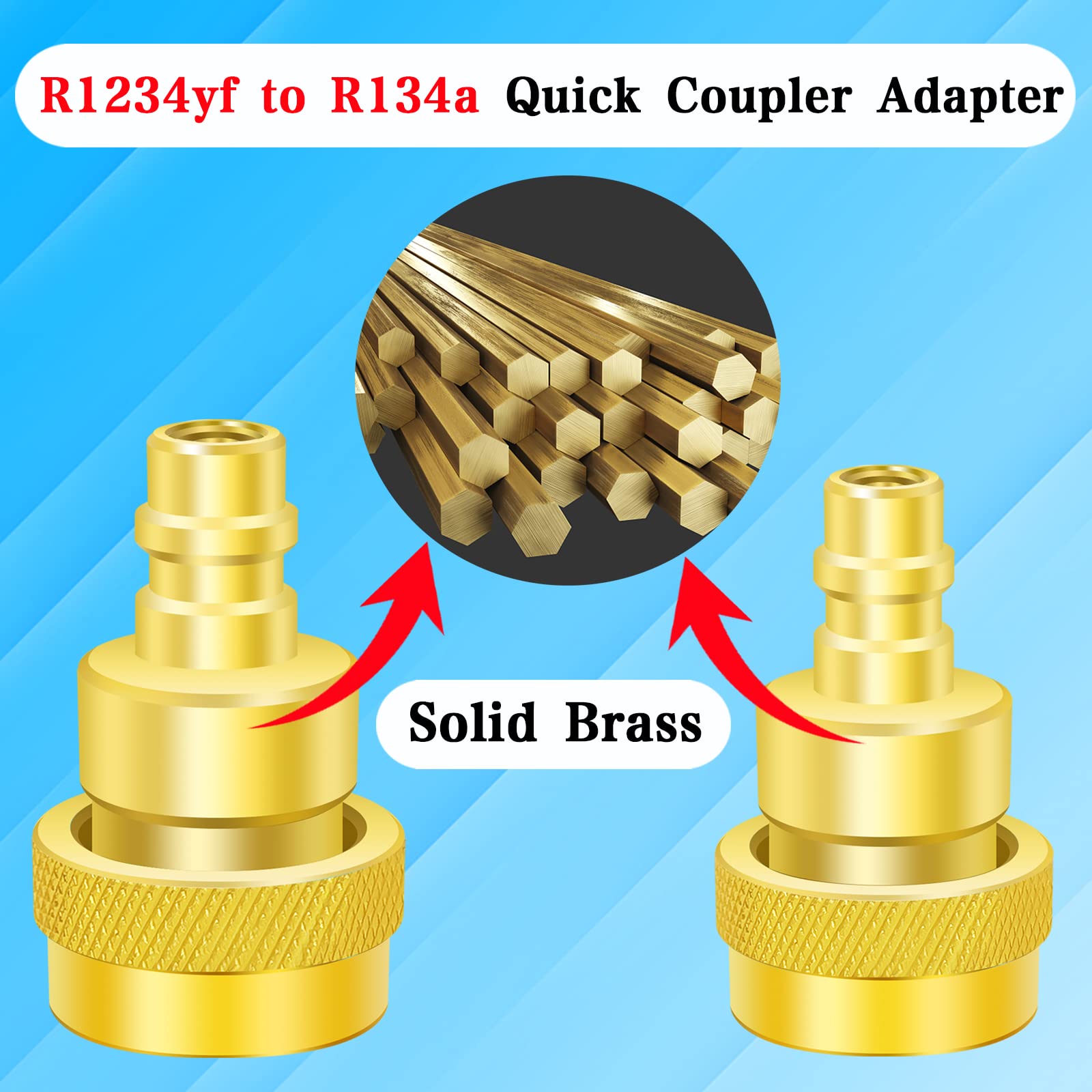 Aupoko 2 pièces R1234YF Adaptateur de tuyau de pompe à vide 1/2 LH